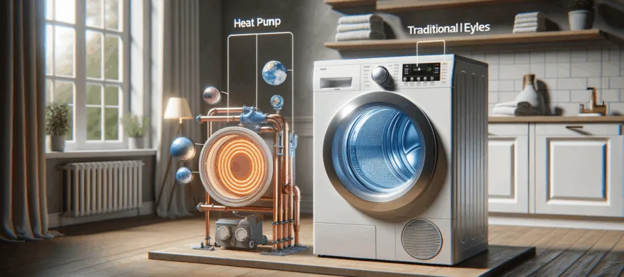 Waschtrockner-Technologien erklaert: Waermepumpe vs. herkoemmliche Heizelemente