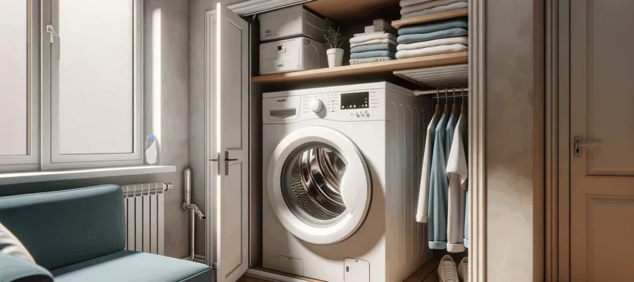Waschtrockner in kleinen Raeumen einbauen: clevere DIY-Platzloesungen
