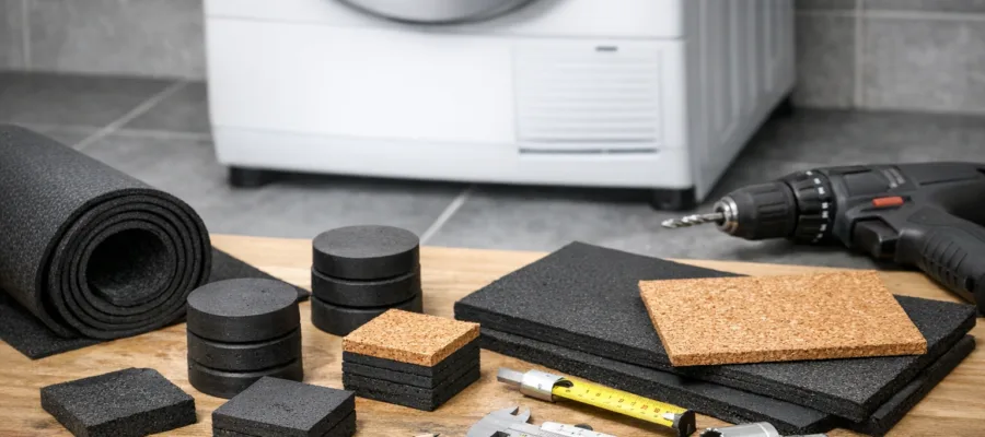 Waschtrockner-Gummifuesse und Unterlagen selber anfertigen