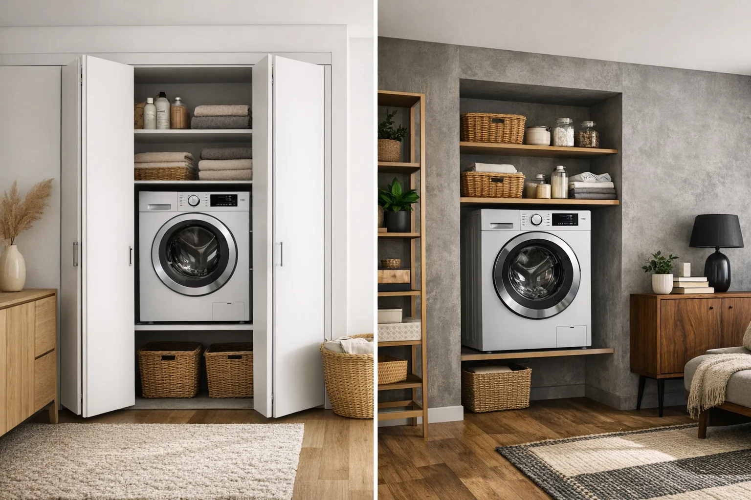 Waschtrockner verstecken oder zeigen: Vor- und Nachteile im Wohnstil